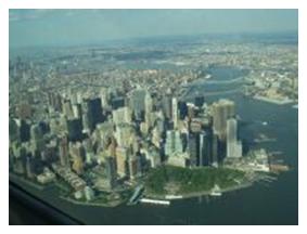 Battery Park, East River with Brooklyn and Manhattan Bridge